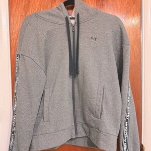 Under Armour Grey/Gray fleece jacket with hood
